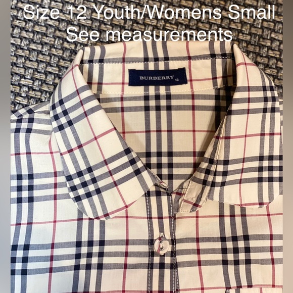 Burberry Nova Check BELTED Button Down Shirt Dress🔥NEW🔥Womens SM/Youth XL (12) - Picture 9 of 17